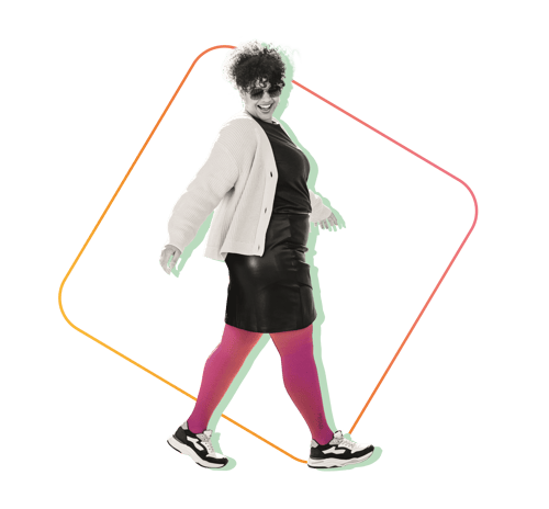 Dame mit medi Kompressionsstrümpfe